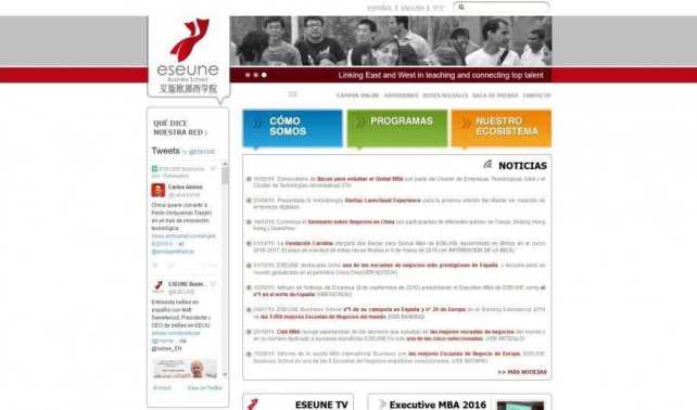 web institucional Eseune Business School