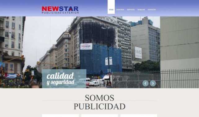 web institucional Newstar Publicidad Exterior