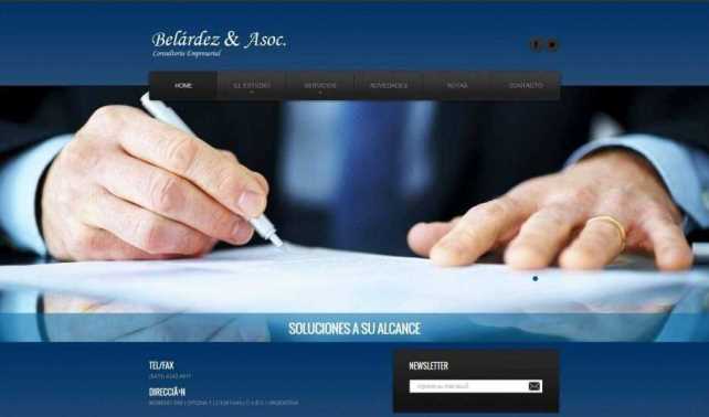 web institucional Belardez y Asoc