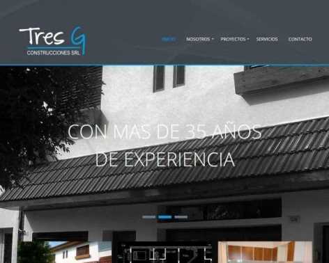 web institucional Tres G Construcciones